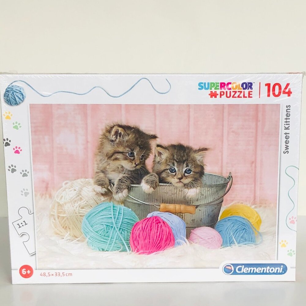 Clementoni Kids Puzzle Super Color Sweet Kittens 104 Pcs New Sealed - Picture 12 of 15